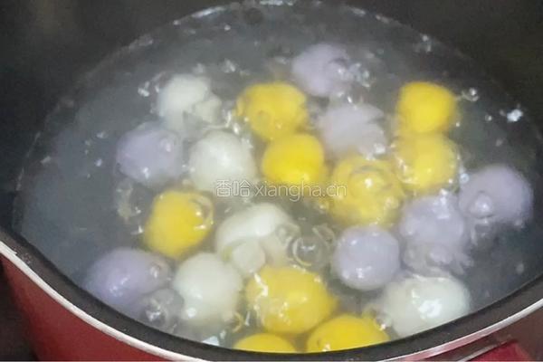 抹茶牛奶汤圆的做法图解3