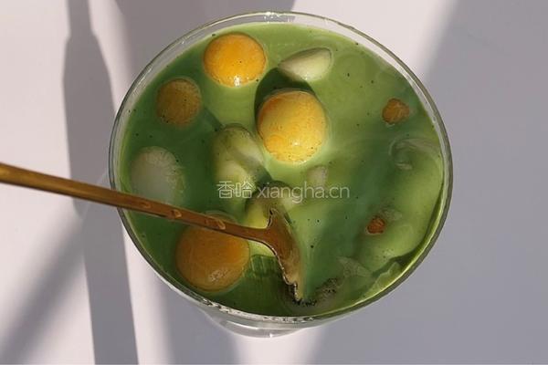 抹茶牛奶汤圆的做法图解8