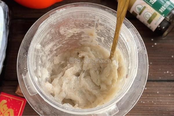 秋葵蒸虾肉的做法图解3