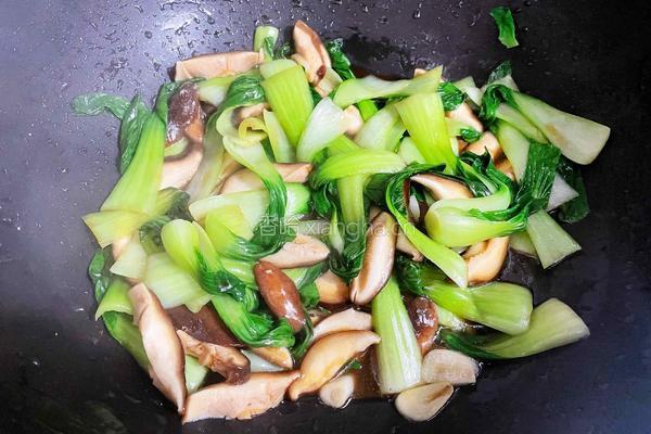 香菇炒油菜的做法图解10