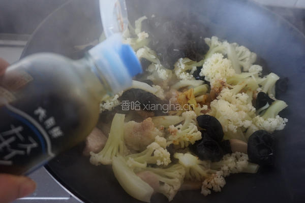 花菜木耳炒肉片的做法图解16