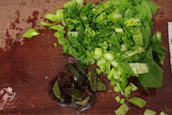 芥菜菜脯粥的做法图解1