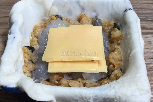 芝士鲜虾饭包的做法图解8