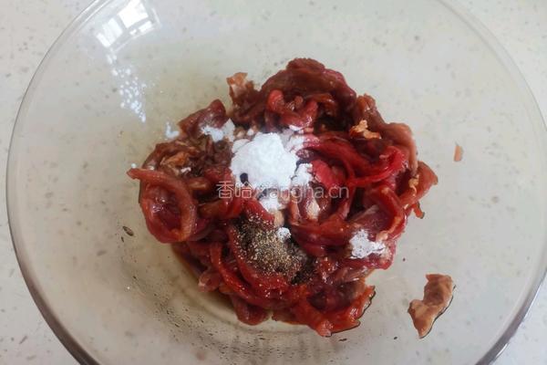 香菜炒牛肉丝的做法图解6