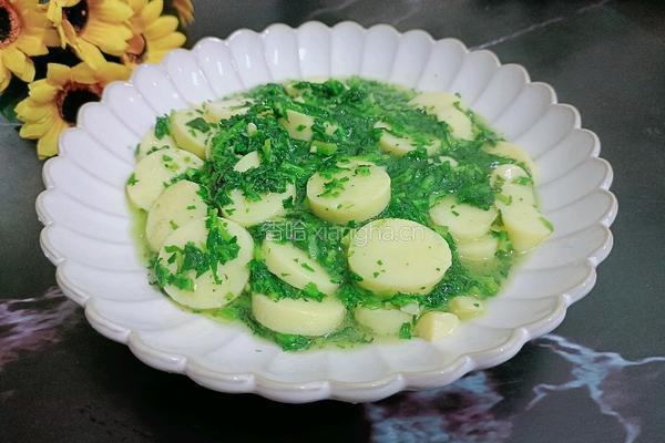 荠菜炒樱玉豆腐的做法图解7