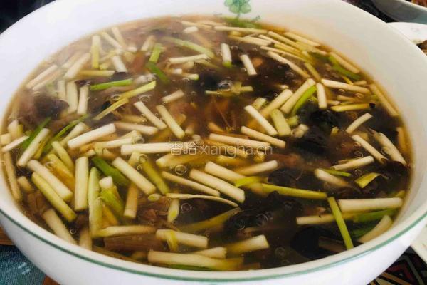 酸辣肉丝汤