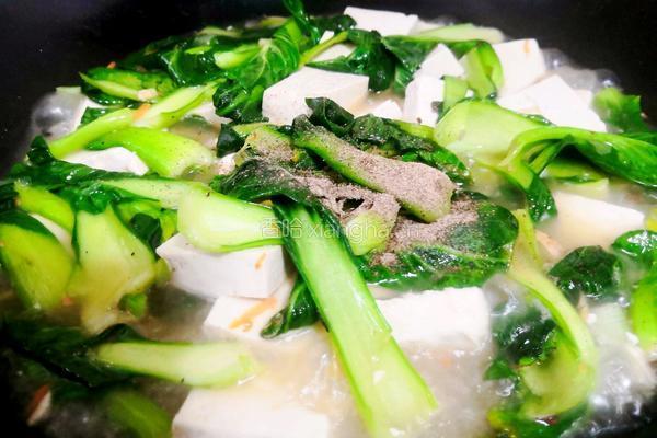 小油菜炖豆腐的做法图解7