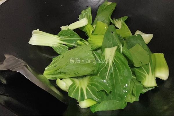 枸杞炒上海青的做法图解4