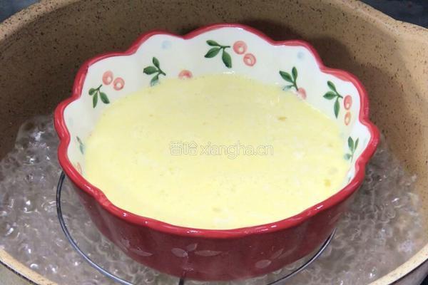 虾仁豆腐蒸蛋的做法图解4