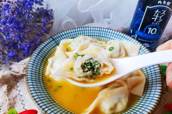 酸汤荠菜鲜肉馄饨的做法图解16