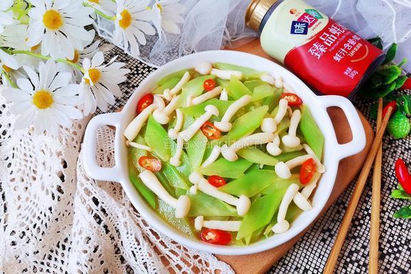 白玉菇炒莴笋的做法图解12