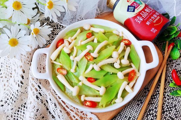 白玉菇炒莴笋的做法图解11