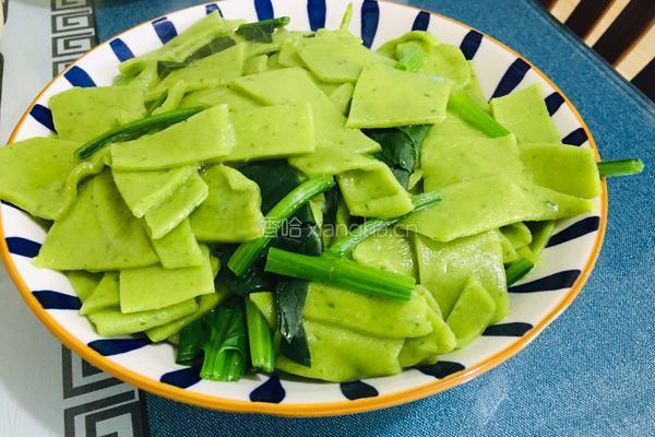 蒜汁菠菜面片的做法图解8
