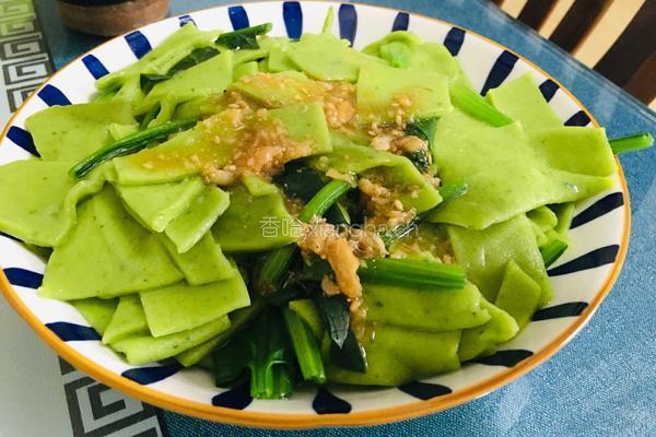 蒜汁菠菜面片的做法图解11