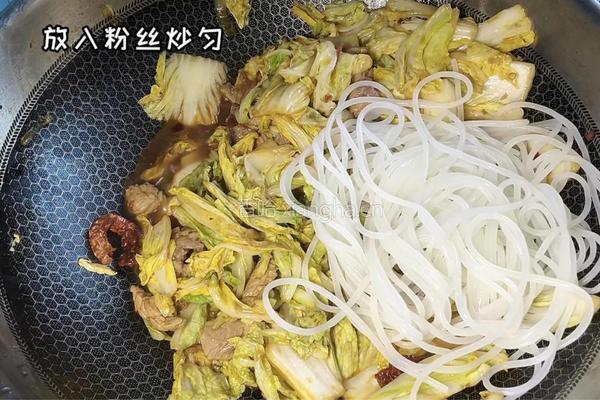 白菜粉条肉的做法图解5