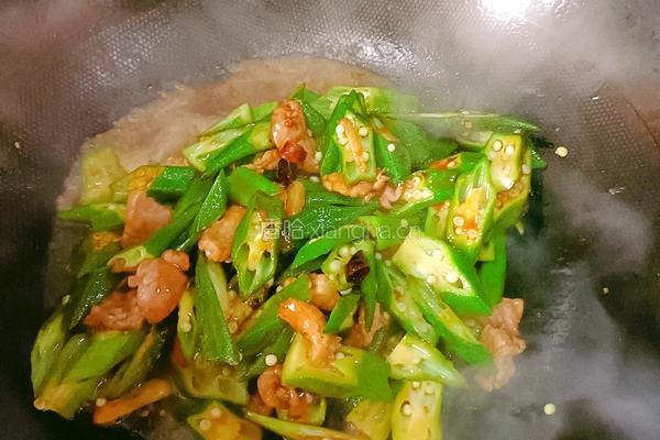 秋葵炒肉的做法图解6