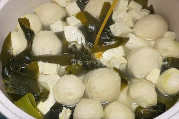 海带豆腐丸子汤的做法图解9