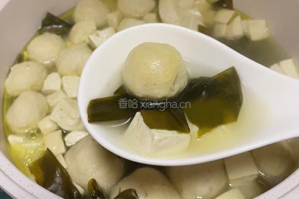 海带豆腐丸子汤的做法图解10