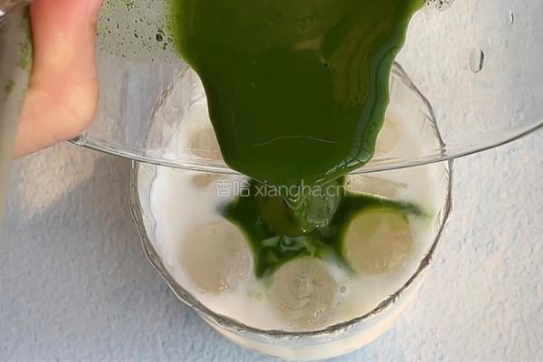 抹茶芋圆牛奶的做法图解7