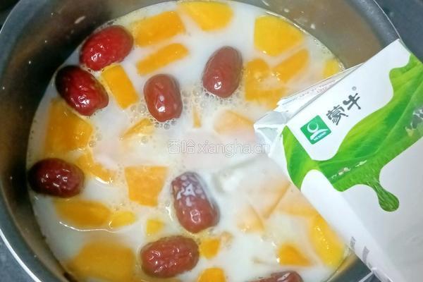 红枣木瓜牛奶汤的做法图解7