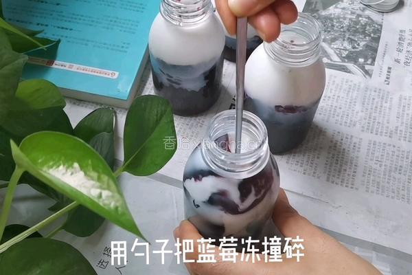 蓝莓冻撞奶的做法图解11