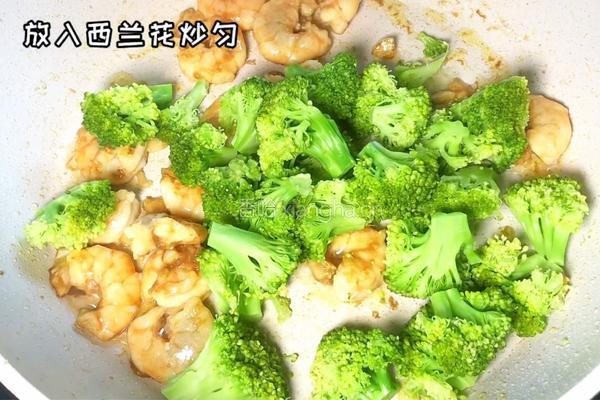 西蓝花炒虾仁的做法图解4