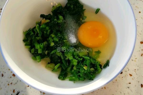 菠菜鸡蛋饼的做法图解3