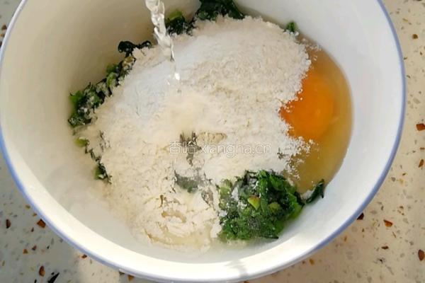菠菜鸡蛋饼的做法图解5