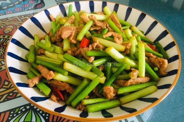 蒜苔生炒肉丝的做法图解9