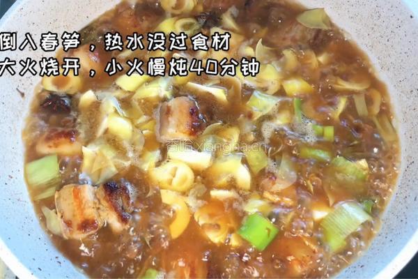 春笋烧五花肉的做法图解4