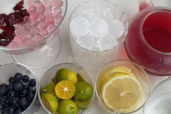 雪碧青桔蔓越莓饮的做法图解1