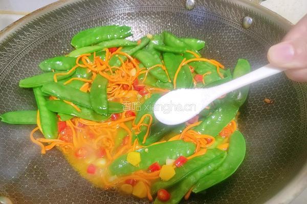 虫草花炒荷兰豆的做法图解11