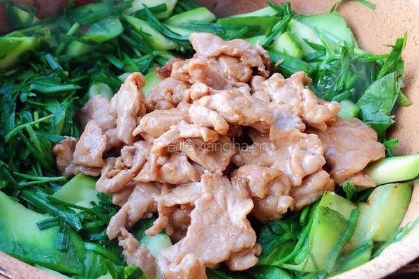 韭菜丝瓜炒肉片的做法图解8