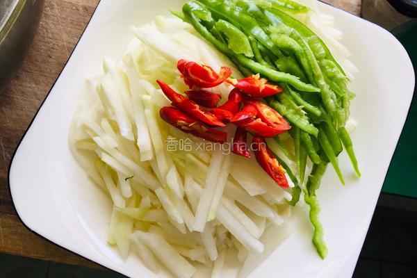 苤蓝炒肉丝的做法图解2