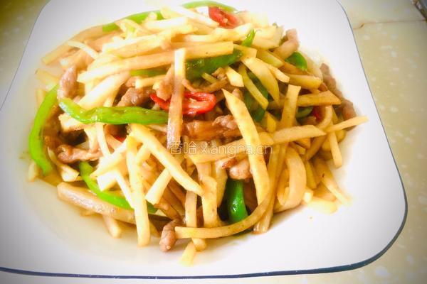苤蓝炒肉丝的做法图解8
