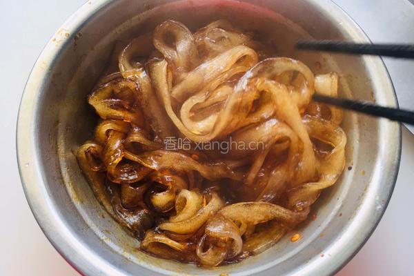 莲花菜粉条炒鸡蛋的做法图解3