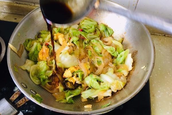 莲花菜粉条炒鸡蛋的做法图解10