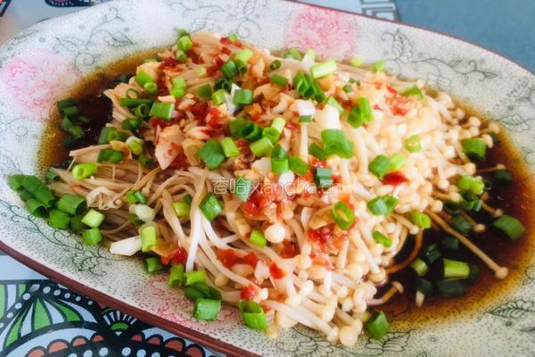 蒜蓉辣酱蒸金针菇的做法图解11