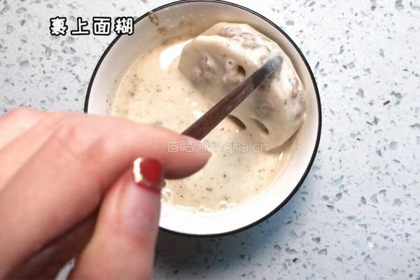 鲜虾藕夹的做法图解4