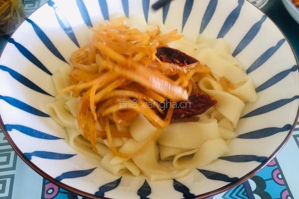 干辣椒炒土豆丝拌扯面的做法图解15