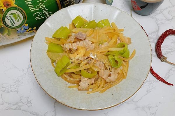 土豆丝炒青椒肉片的做法图解10
