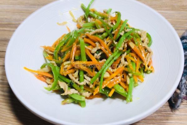 苋菜梗胡萝卜炒肉丝的做法图解14