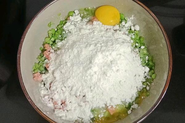 豌豆火腿鸡蛋饼的做法图解6