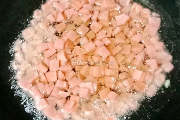 娃娃菜火腿蛋炒饭的做法图解9
