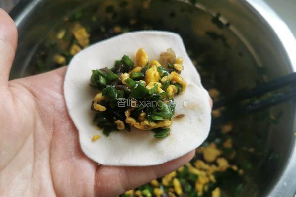 韭菜鸡蛋木耳蒸饺的做法图解17