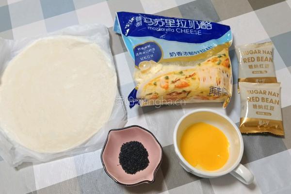 蜜豆芝士饼的做法图解1