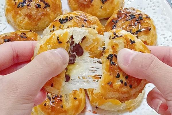 蜜豆芝士饼的做法图解16