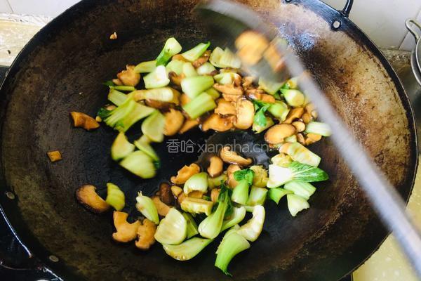 蚝油香菇油菜的做法图解5