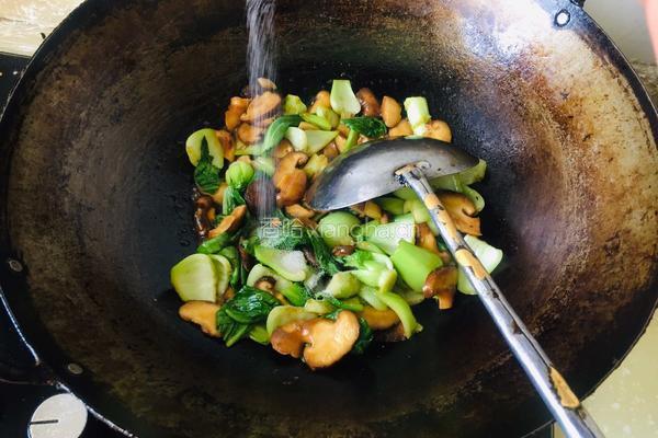 蚝油香菇油菜的做法图解7