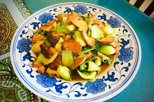 蚝油香菇油菜的做法图解10